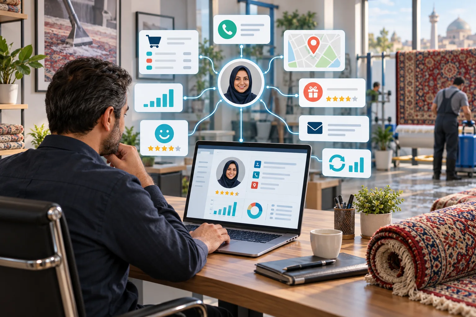 CRM قالیشویی چیست و چه کمکی به حفظ مشتری می کند؟