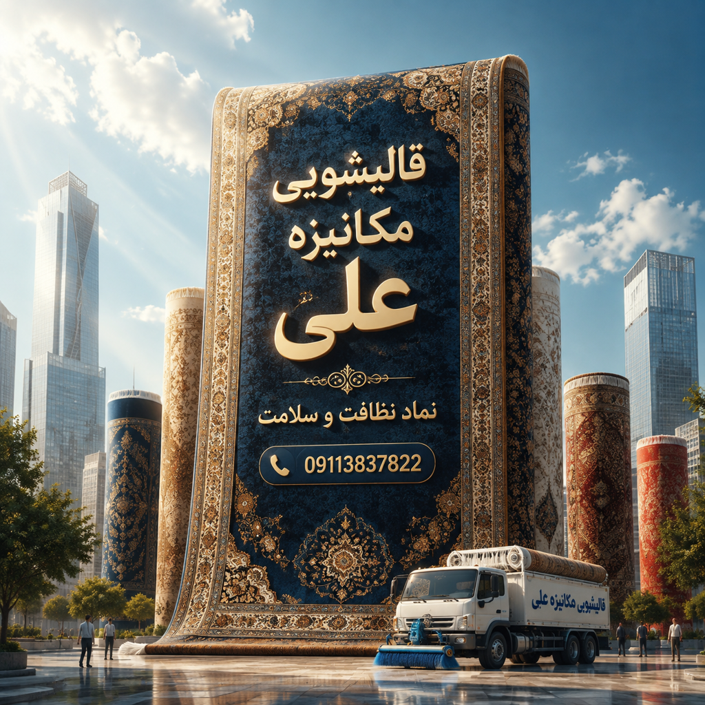 نشان قالیشویی علی انزلی - پازیریک لاهیجان